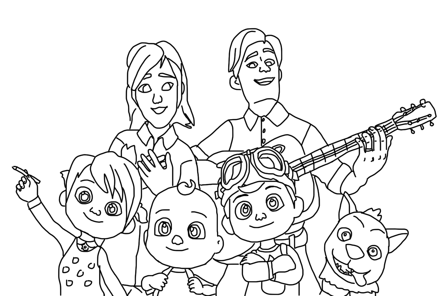 Coloring Pages Cocomelon from Cocomelon