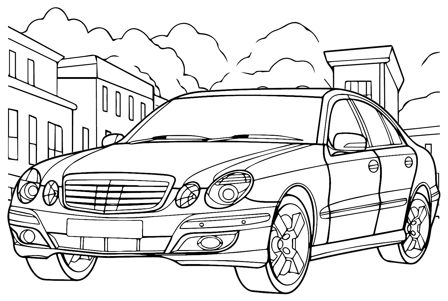 Desenhos para colorir Mercedes E350 Imprimir da Mercedes-Benz
