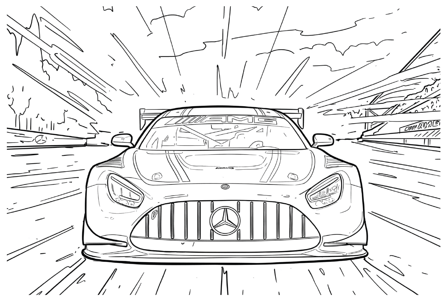 Coloring Pages Mercedes Sports Car Print - Free Printable Coloring Pages