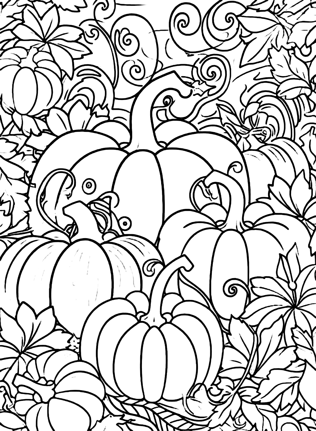 Coloring Pages of Pumpkins
