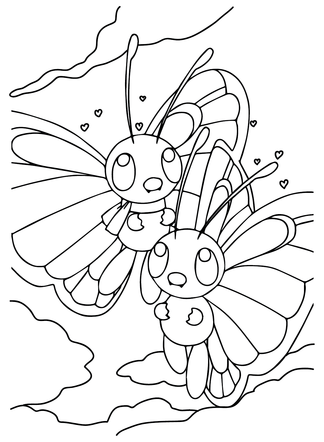 Coloring Sheet Butterfree from Butterfree
