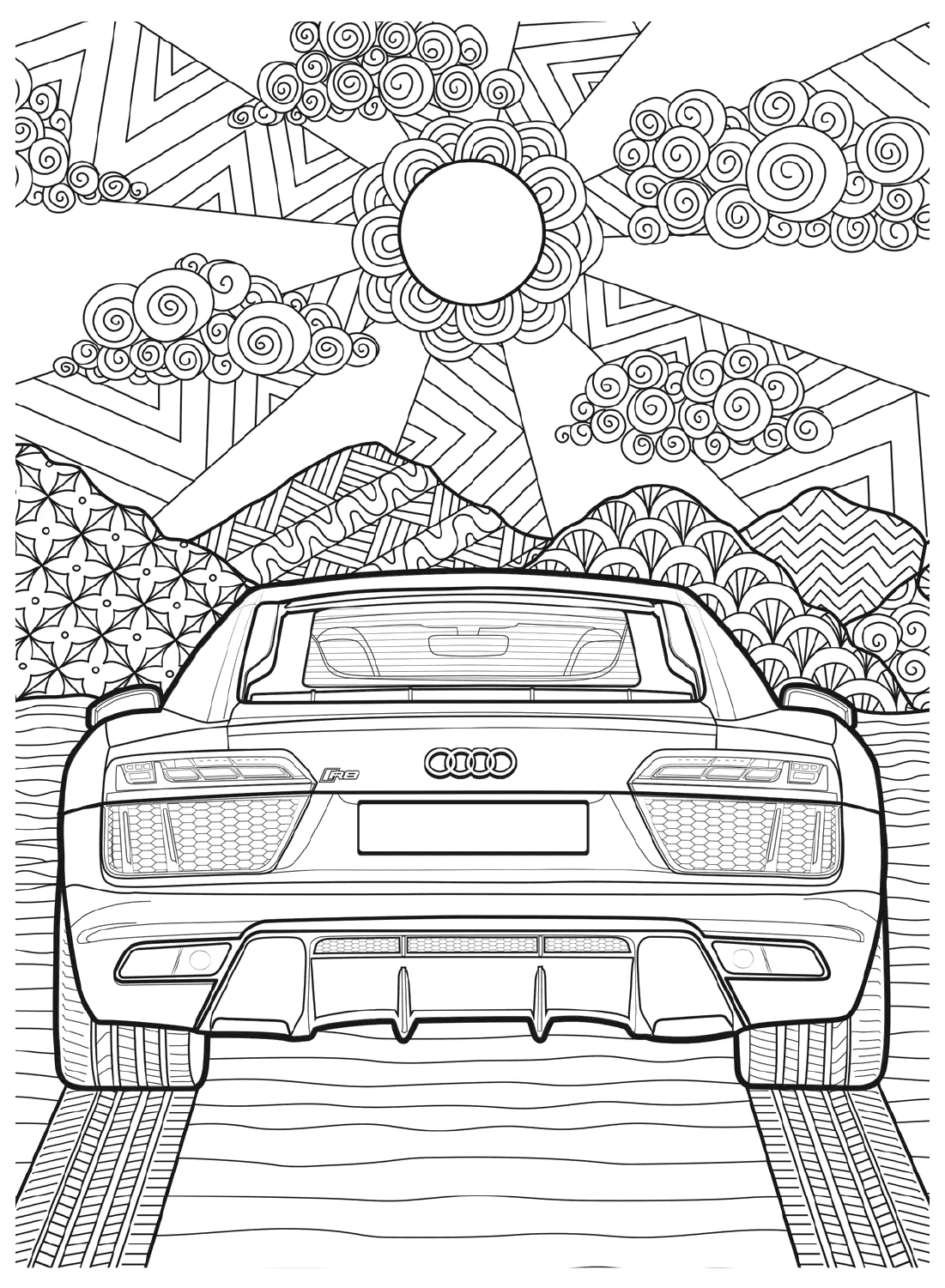 Раскраска автомобиля Audi от Audi
