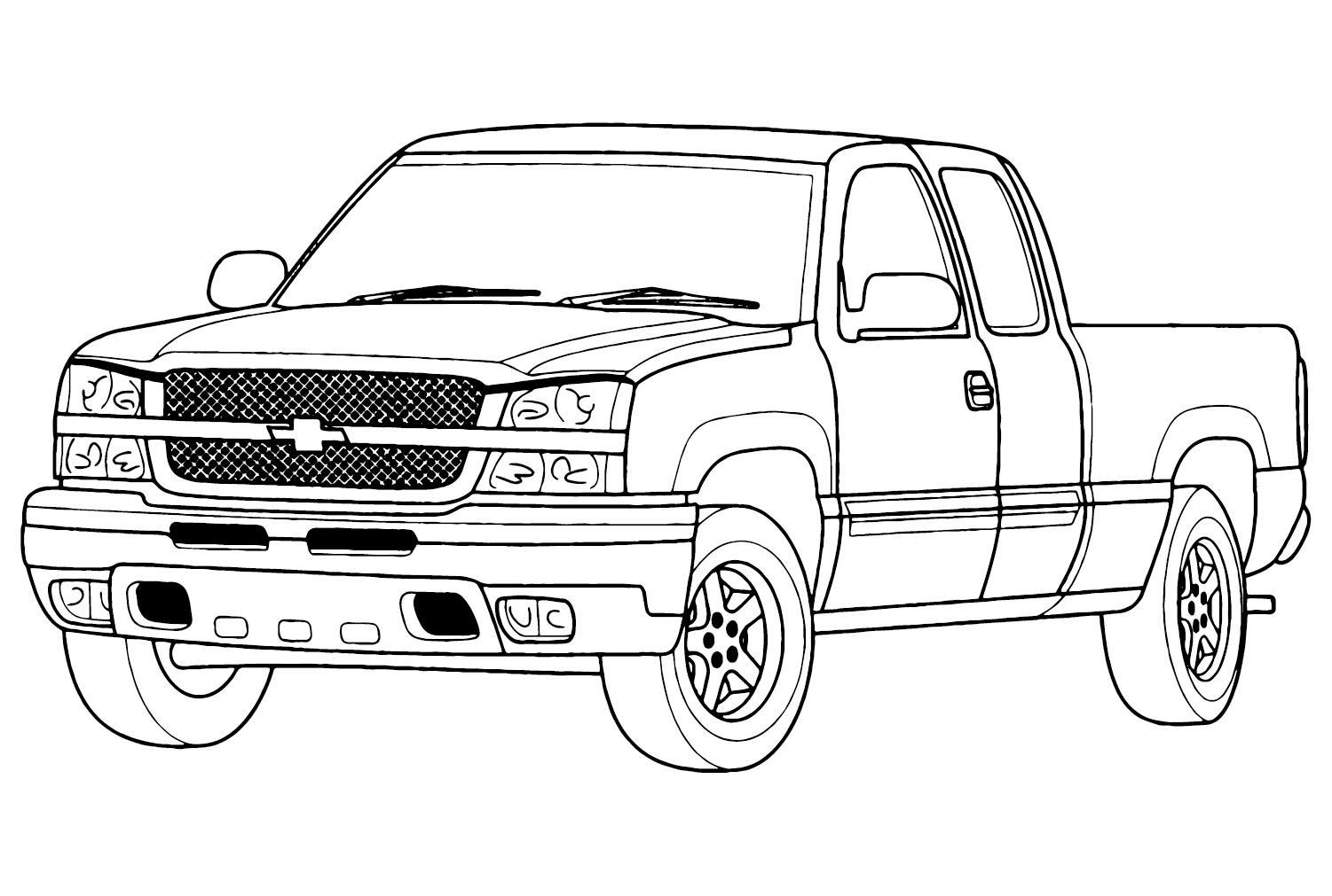 Folha para colorir Chevrolet da Chevrolet