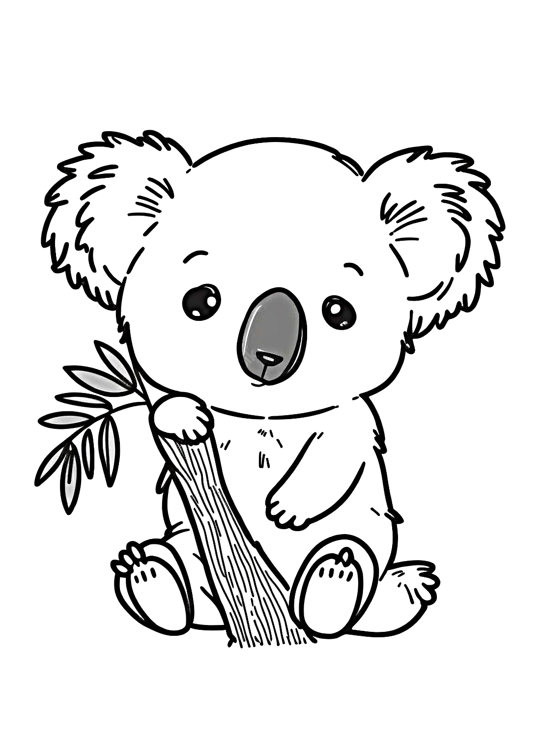 Coloring pages Koala is boring