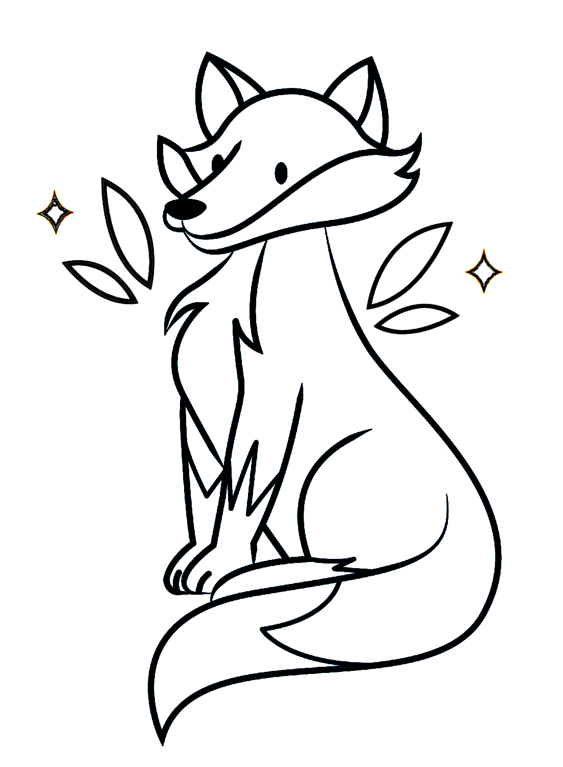 Раскраски Милая лиса от Fox
