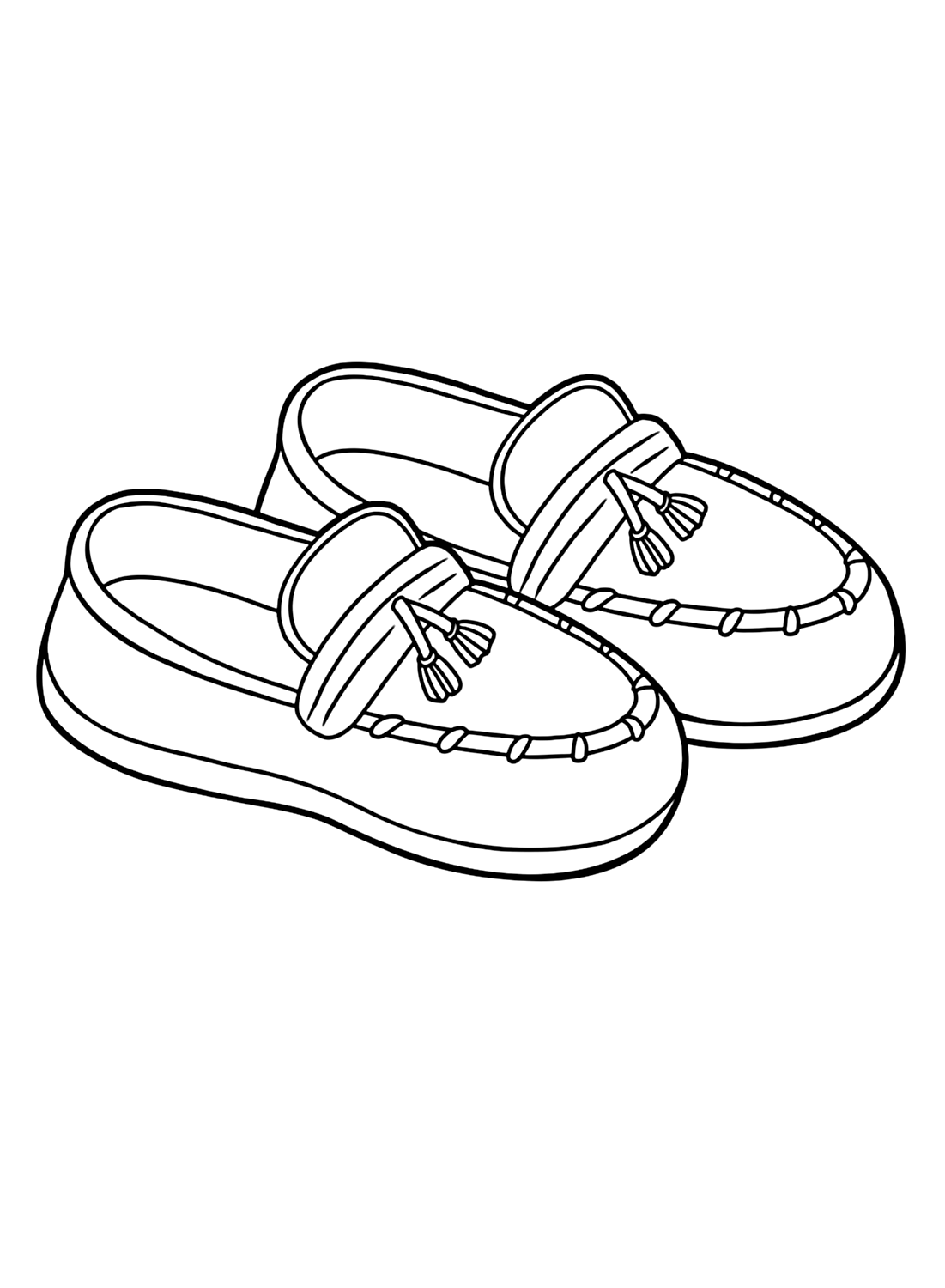 Cute shoe coloring page