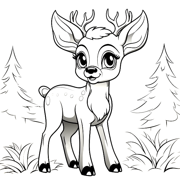 Deer color sheet