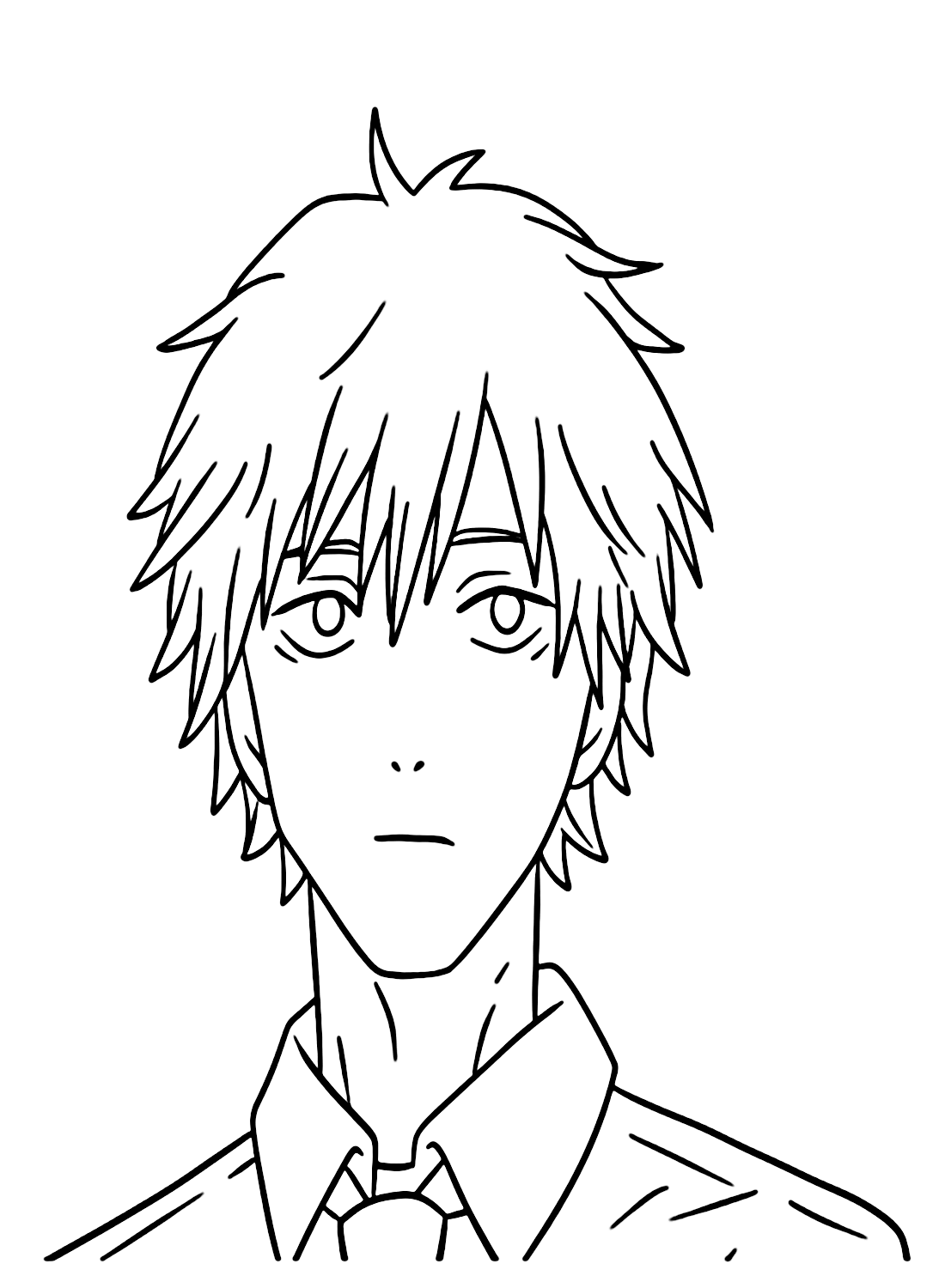 Denji From Chainsaw Man Coloring Pages from Denji