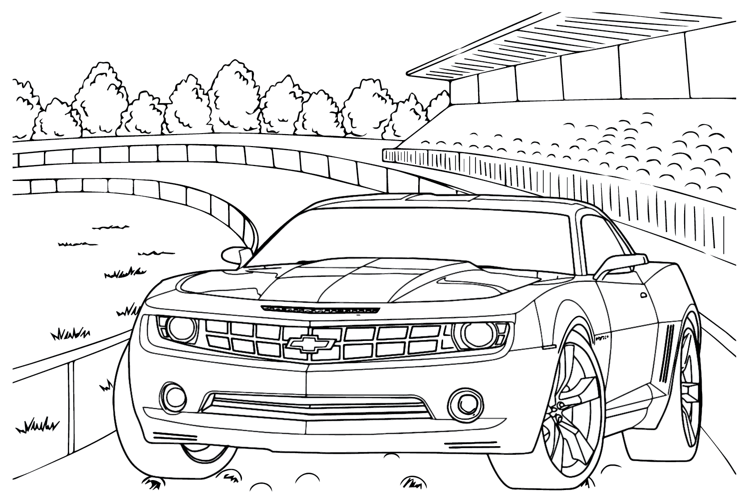 Chevrolet kleurplaat tekenen van Chevrolet
