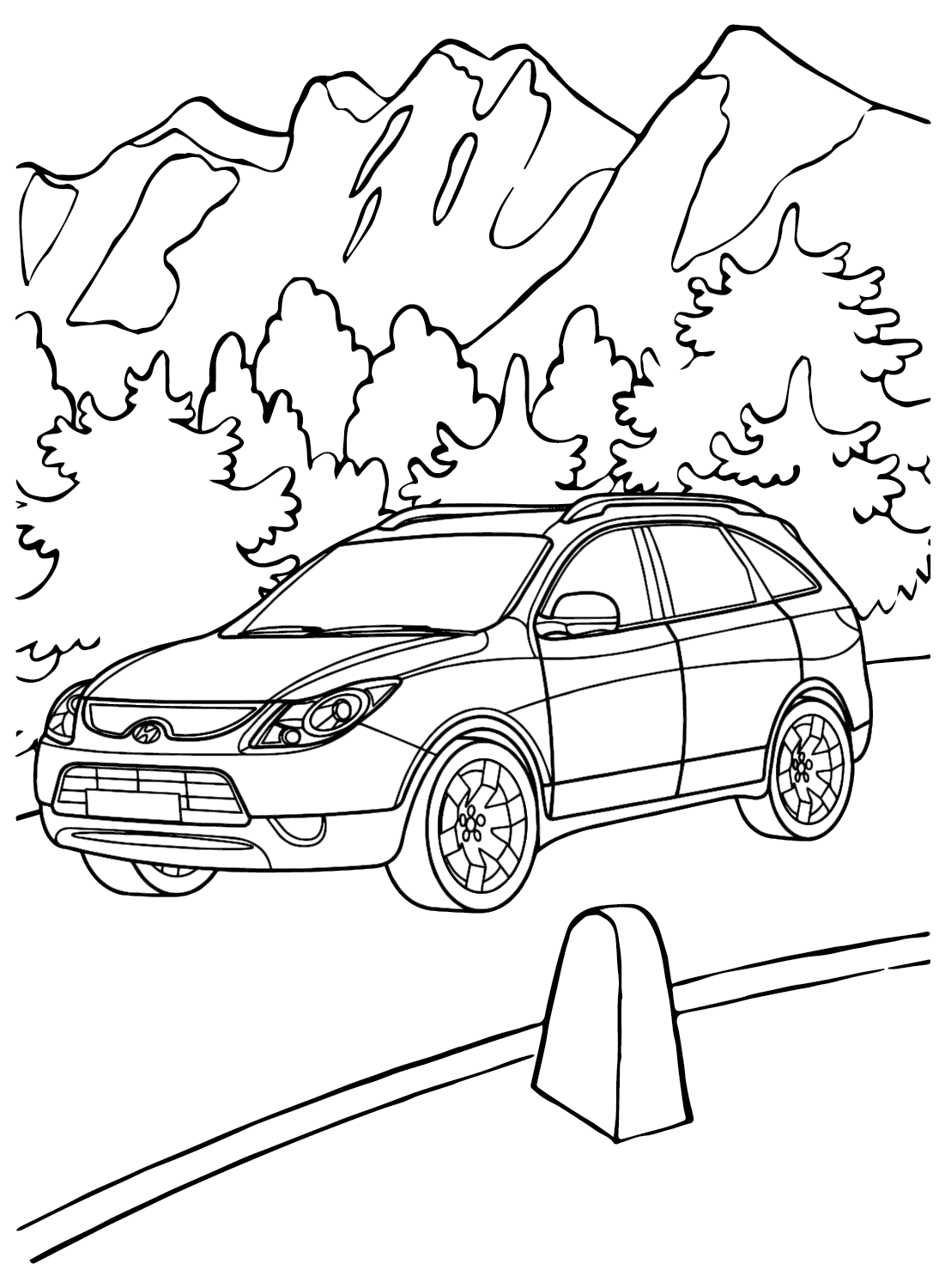 Zeichnung Hyundai Malvorlage von Hyundai