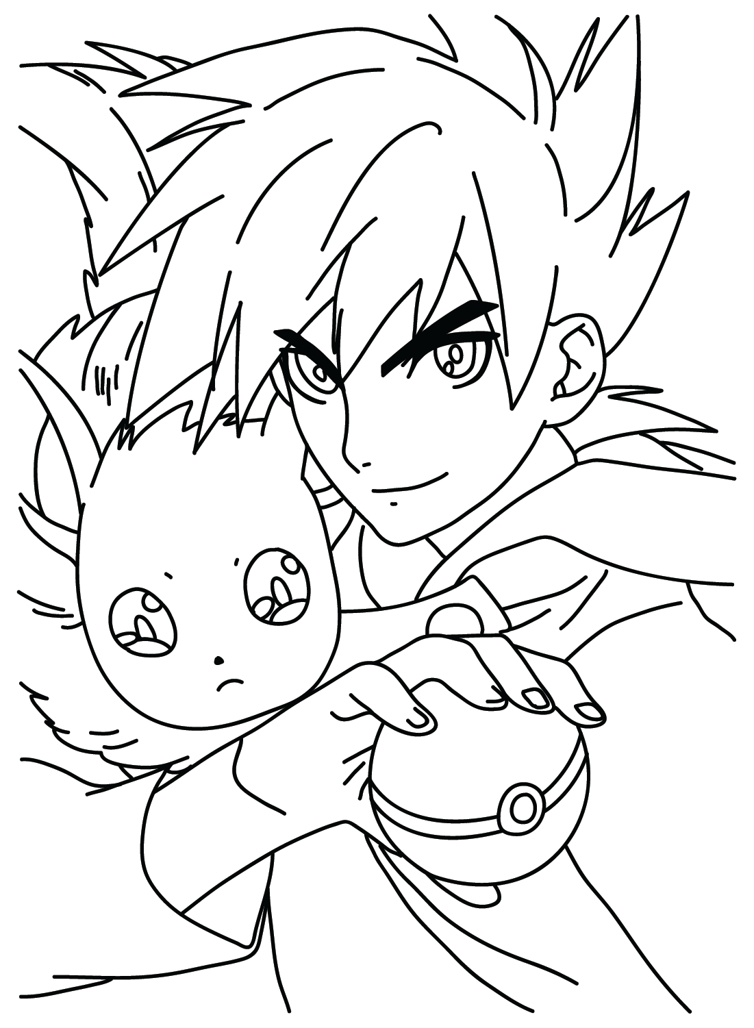 Eevee and Gary Oak of Pokemon to Color from Gary Oak Pokemon