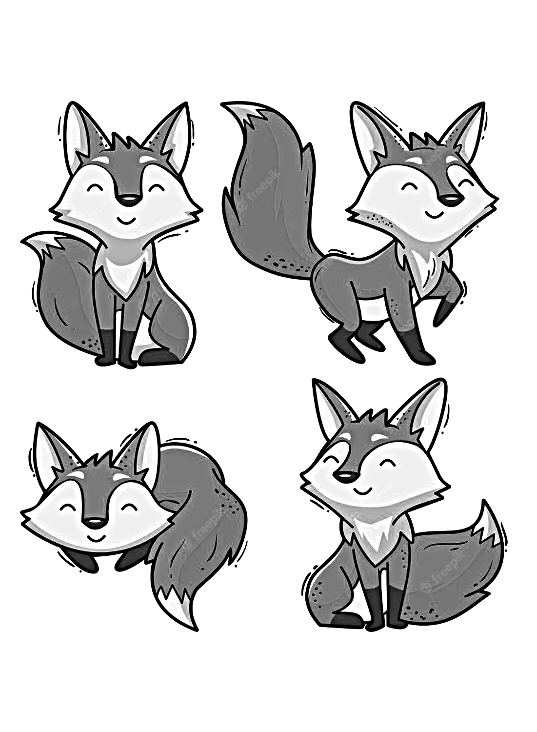 Emoji Vos kleurplaat van Fox