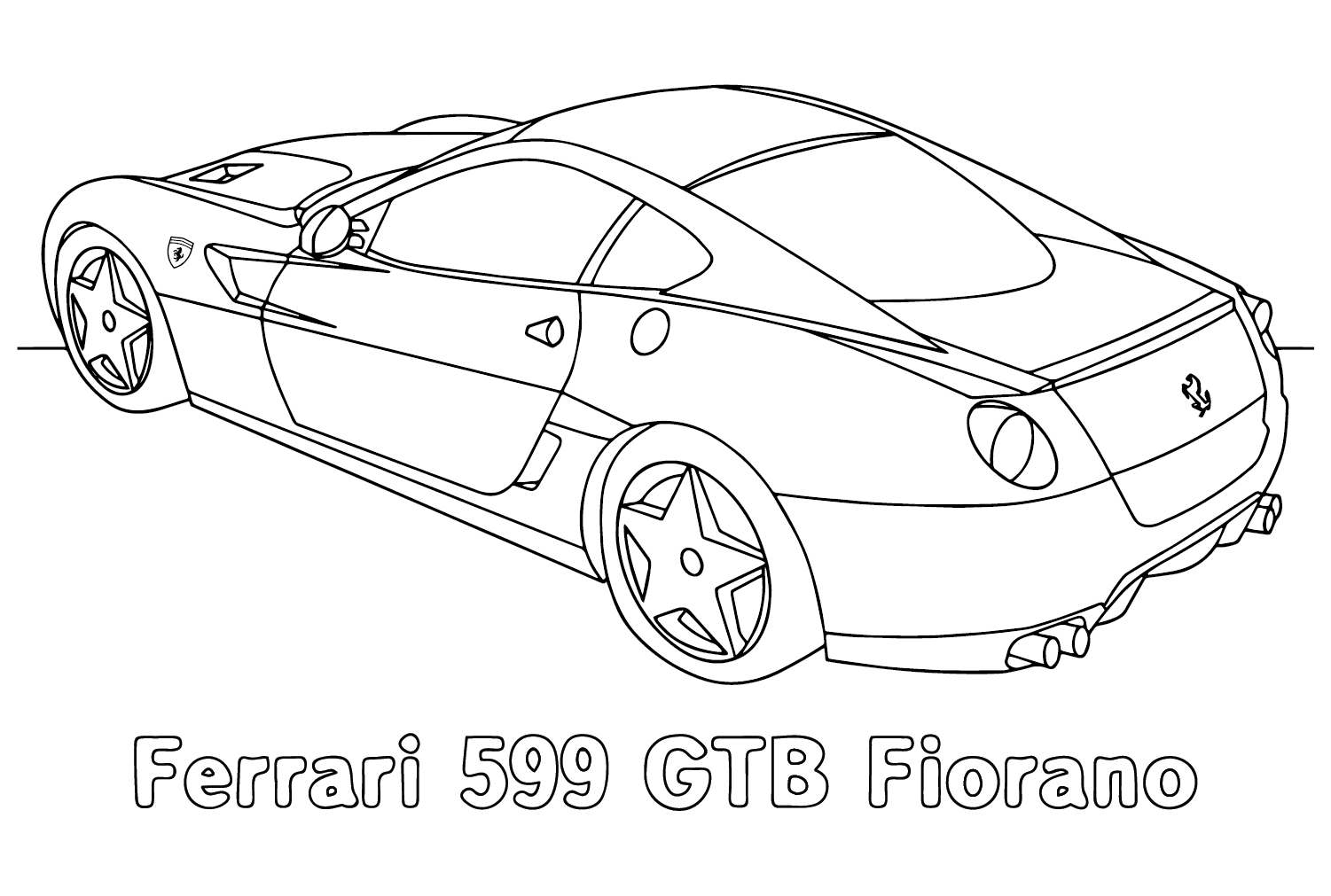 Ferrari 599 GTB Fiorano Coloring Page - Free Printable Coloring Pages