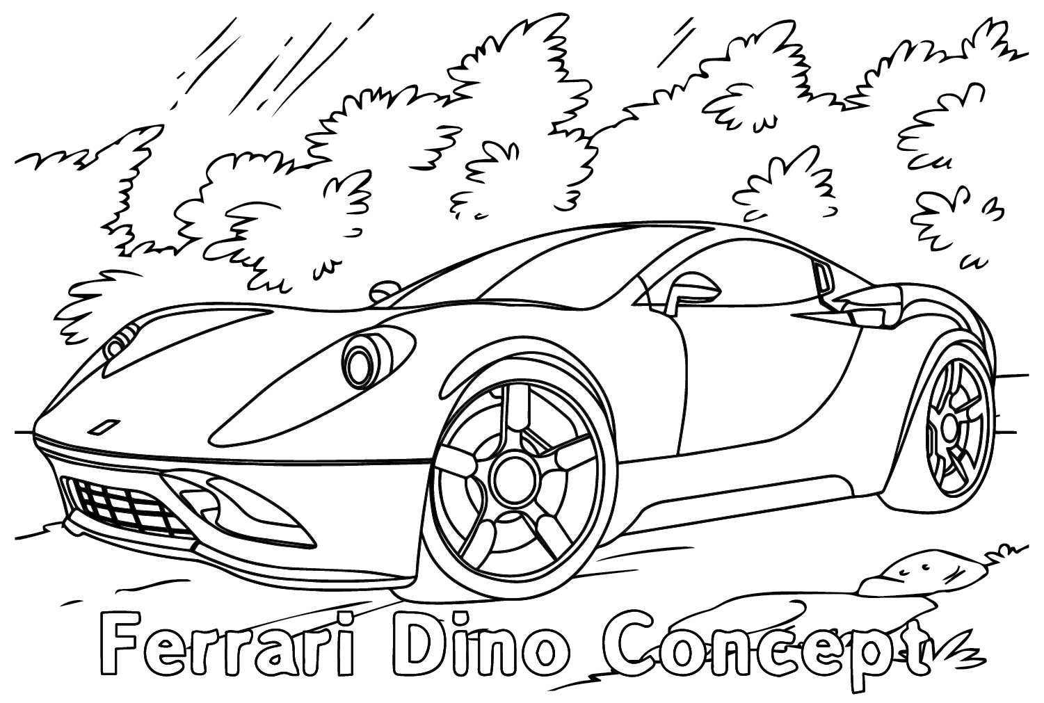 Ferrari Dino Concept Coloring Page