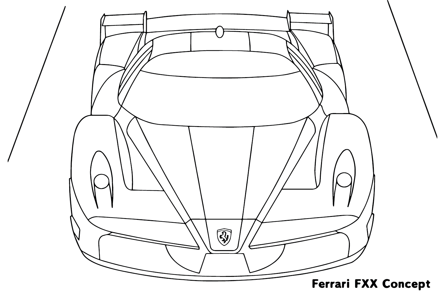 Ferrari FXX Concept Coloring Page