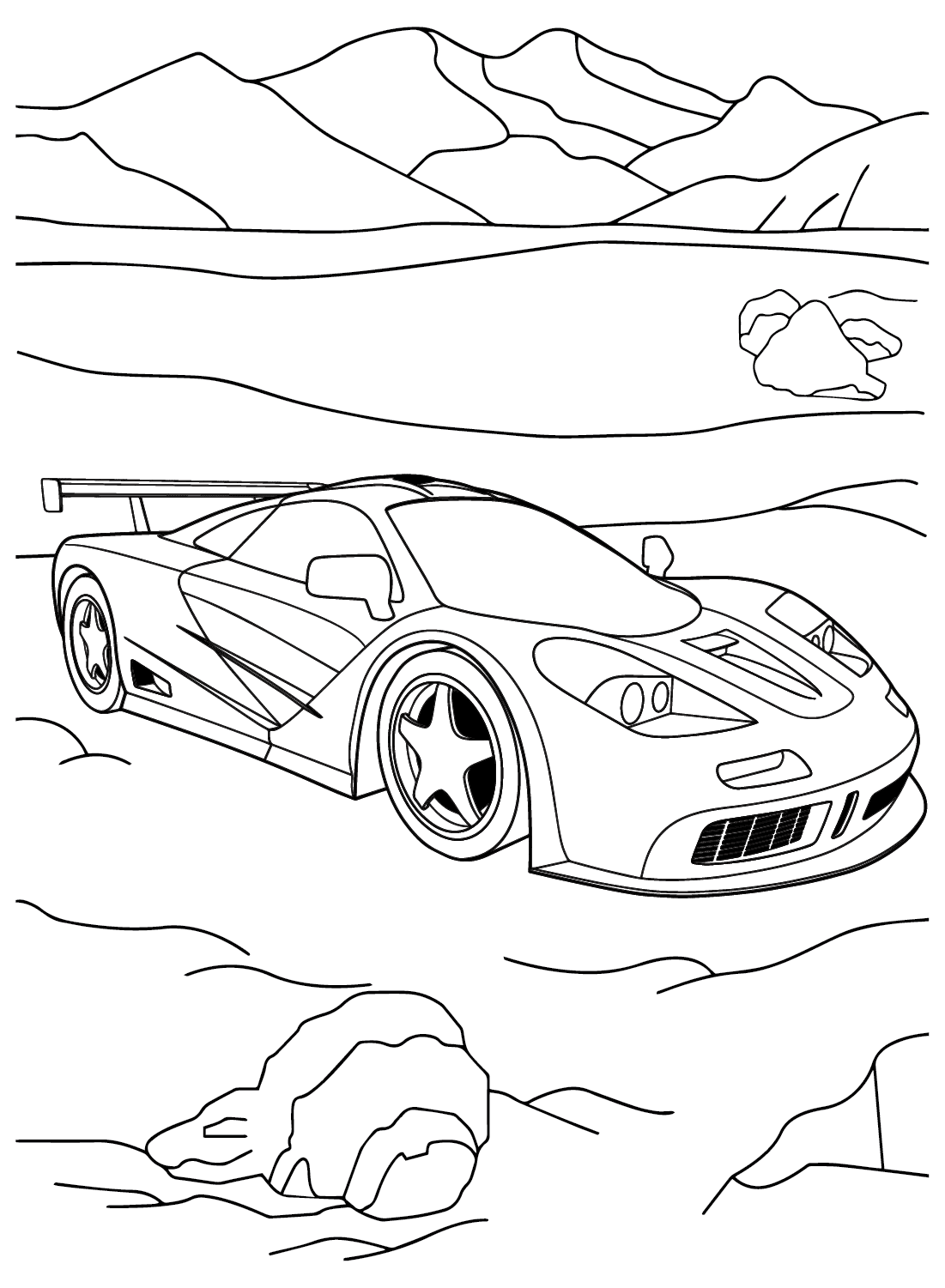 Ferrari Images to Color - Free Printable Coloring Pages