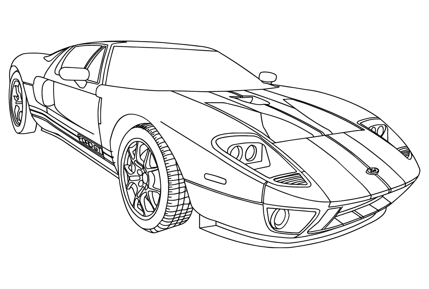 Coloriage Ford GT de Ford