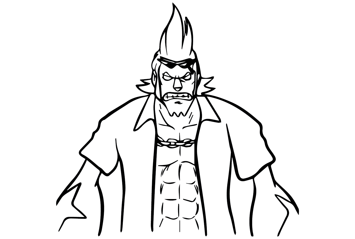 Franky Coloring Page from Franky
