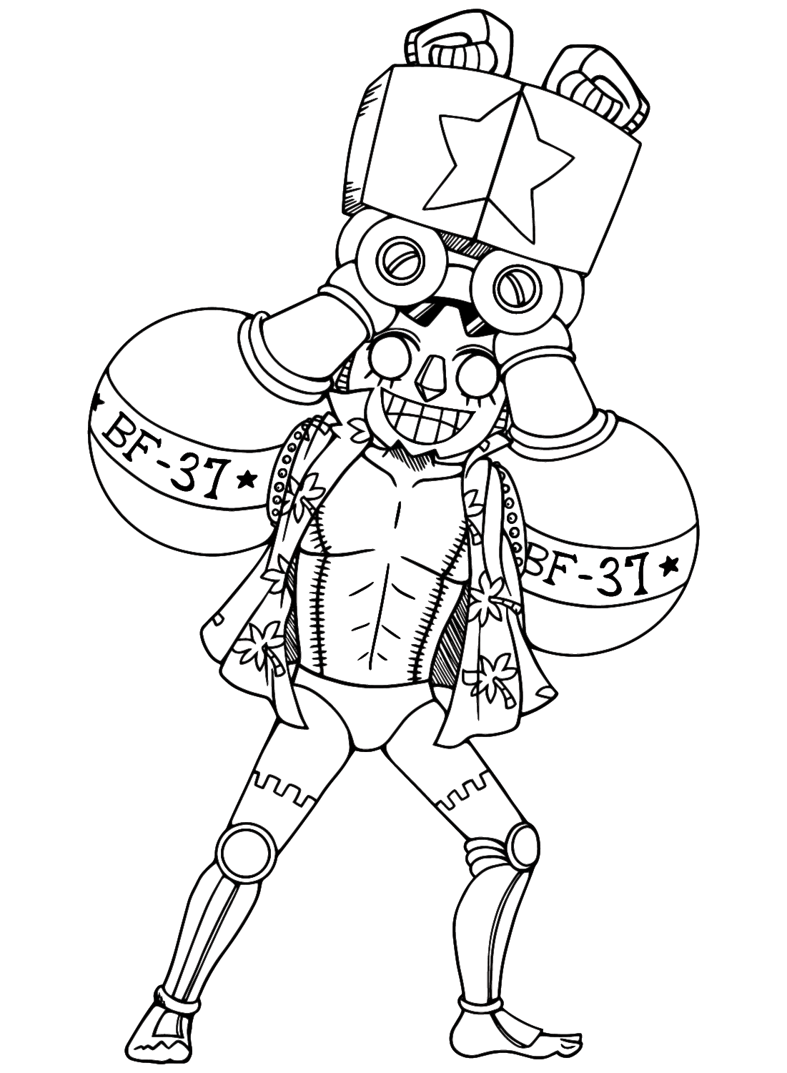 Franky Coloring Page PDF from Franky
