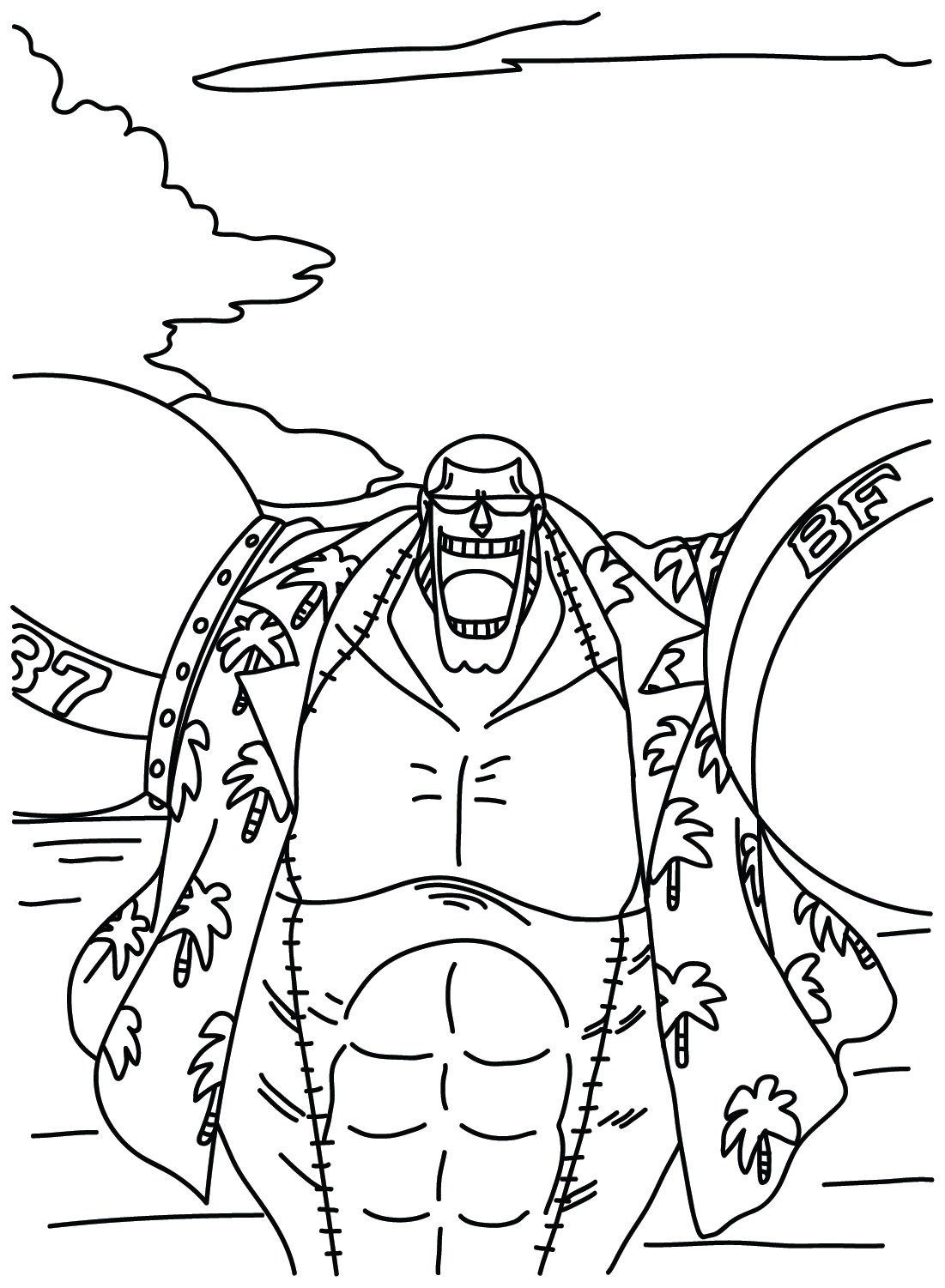Franky Coloring Page PNG