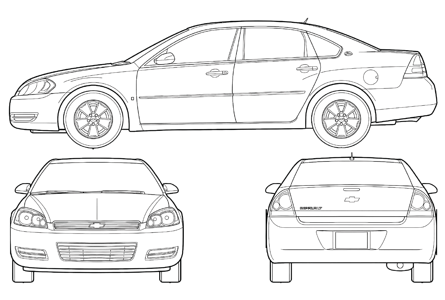 Página para colorir Chevrolet grátis da Chevrolet