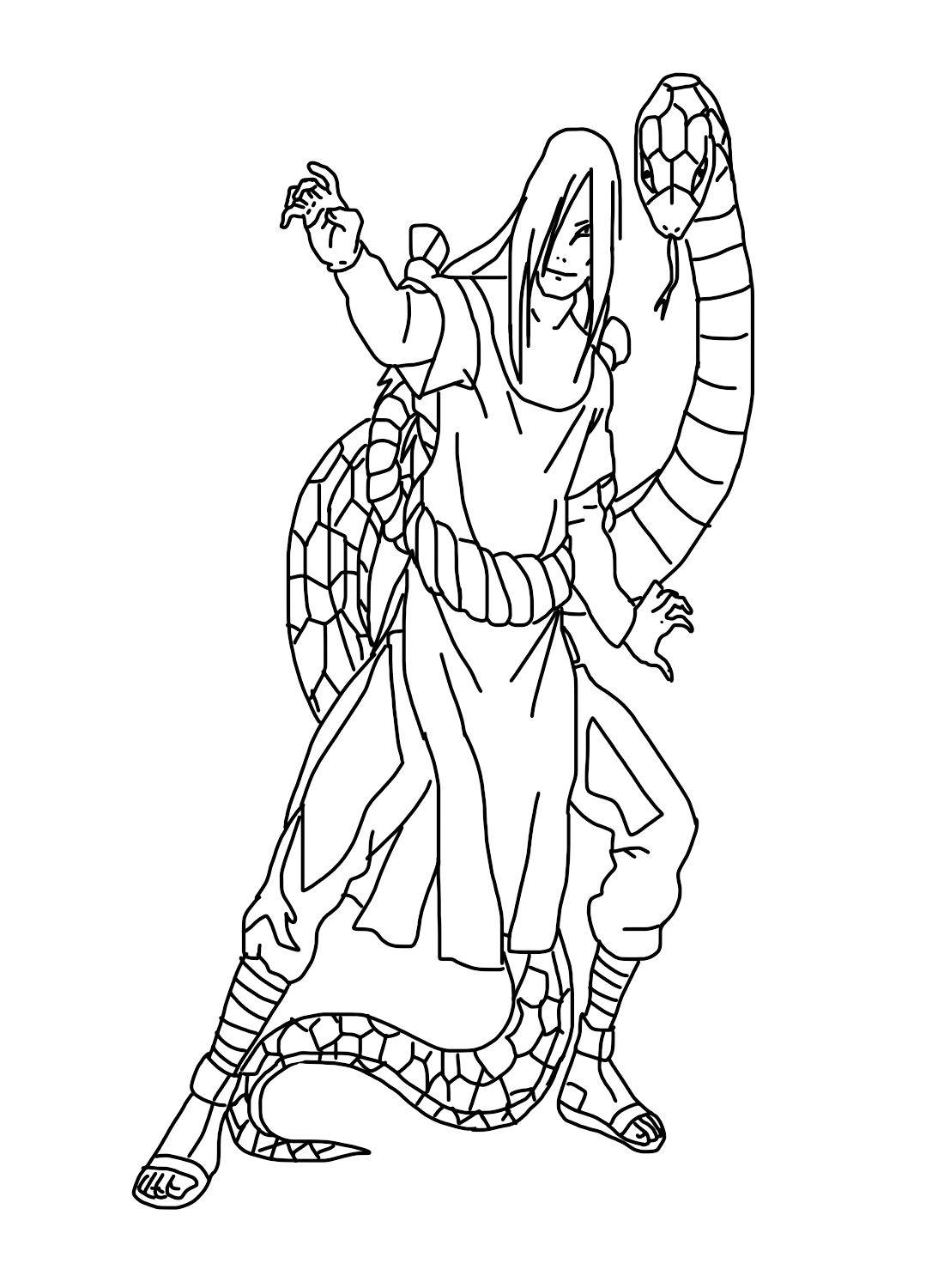 Free Orochimaru Coloring Pages