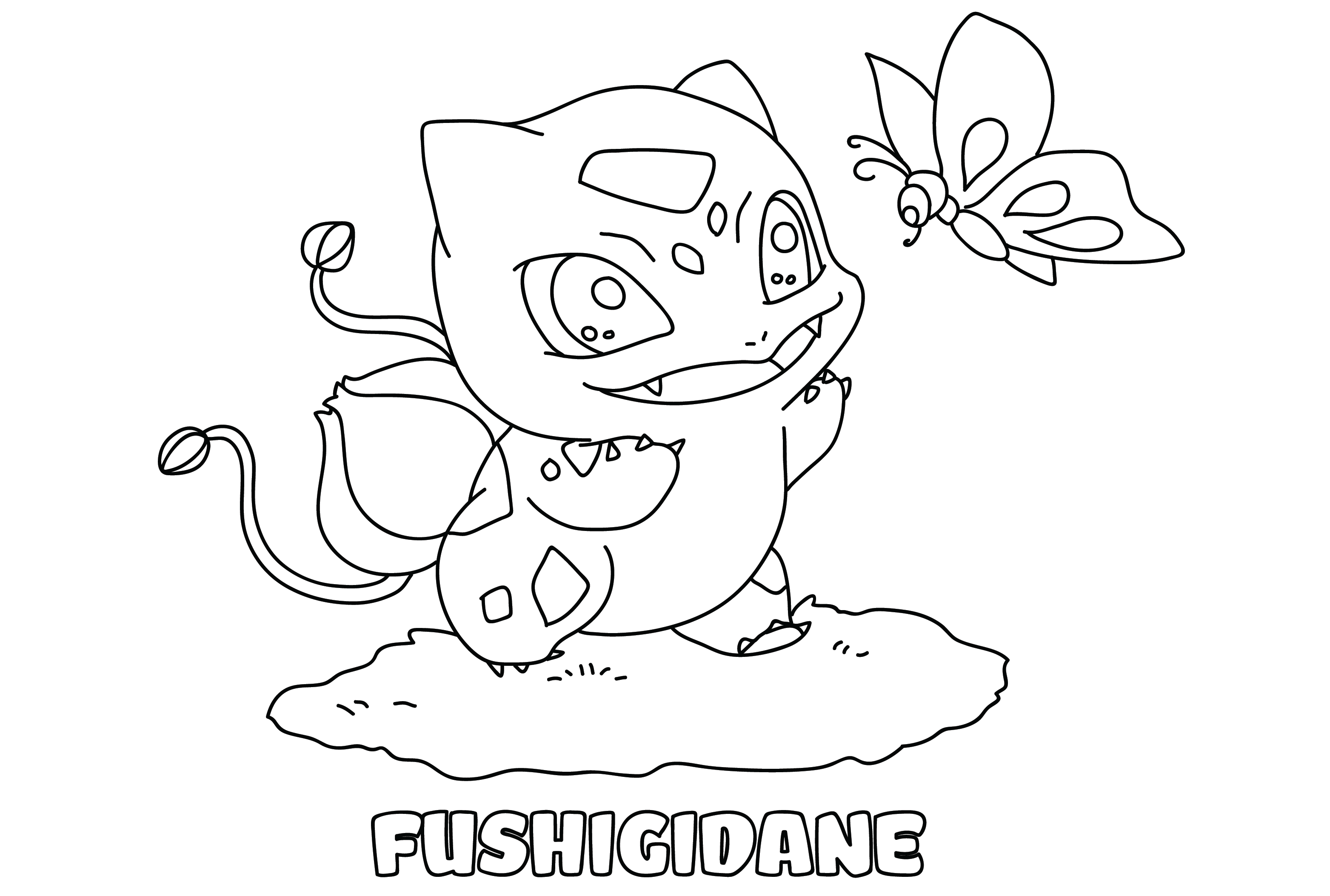 Fushigidane Coloring Page from Bulbasaur