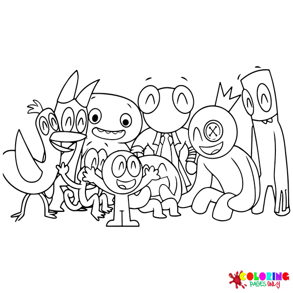 Garden of Banban 3 All Characters Coloring Page - Free Printable Coloring  Pages