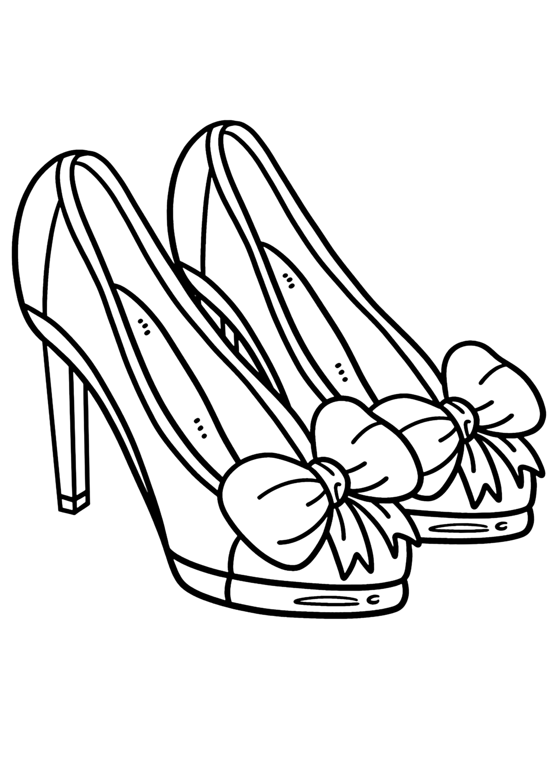 Girl High Heel coloring page
