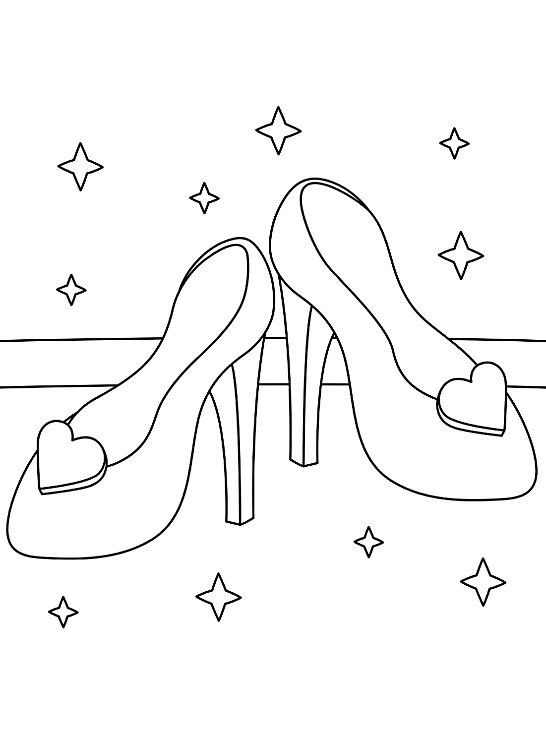 High Heel coloring page