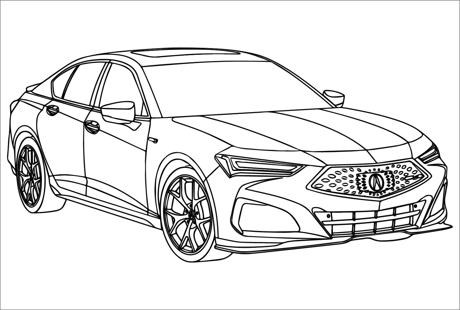 Раскраска Honda Acura TLX от Honda