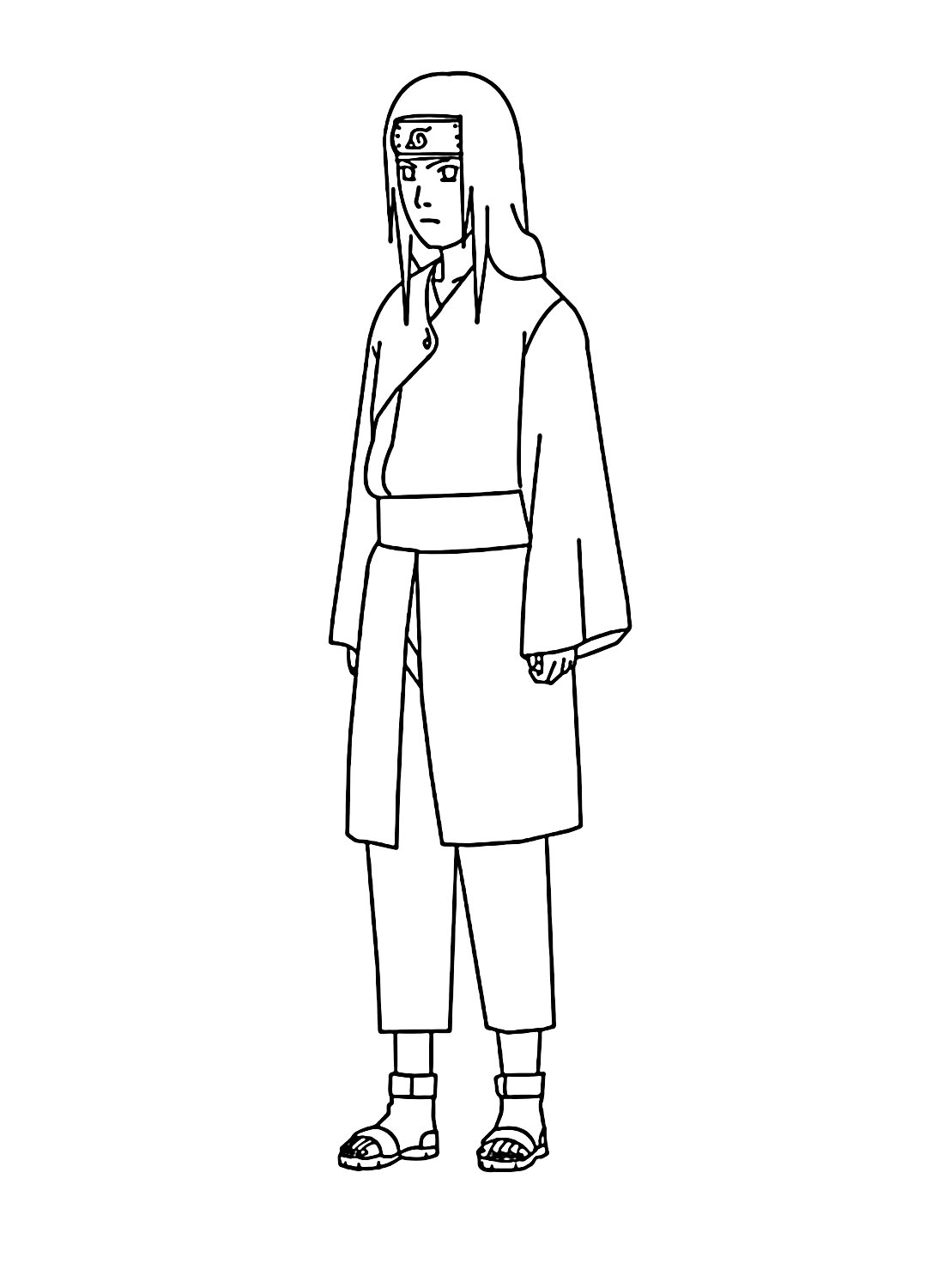 Hyuga Neji Picture to Color from Neji