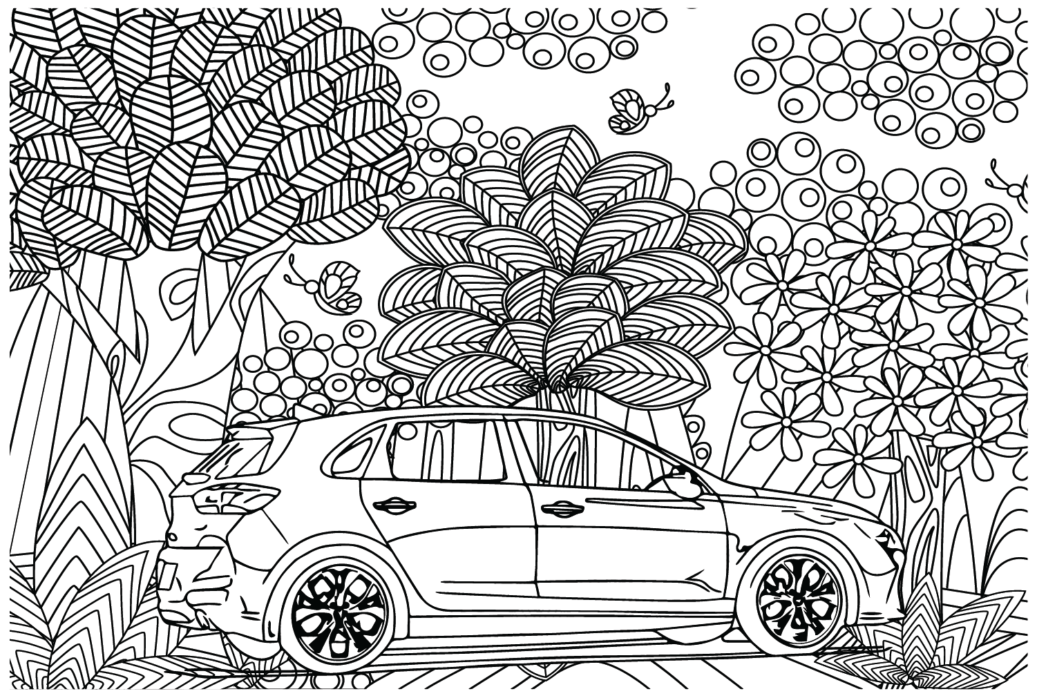 Hyundai Coloring Page for Adults - Free Printable Coloring Pages