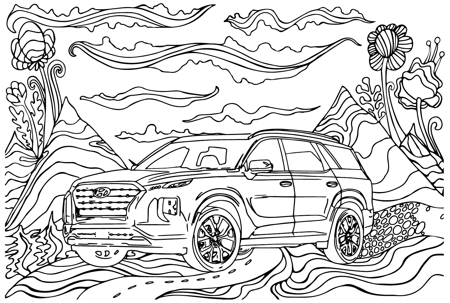 Hyundai Coloring Pages to Download - Free Printable Coloring Pages