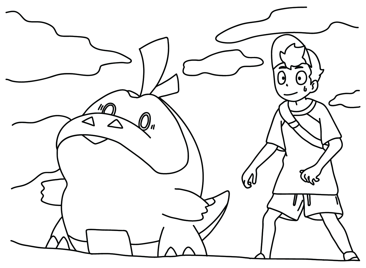 Desenhos para colorir Pokemon - Fuecoco - Desenhos Pokemon