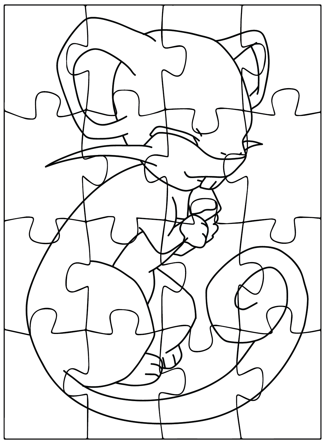 Jigsaw Puzzles Koratta Coloring Page from Koratta