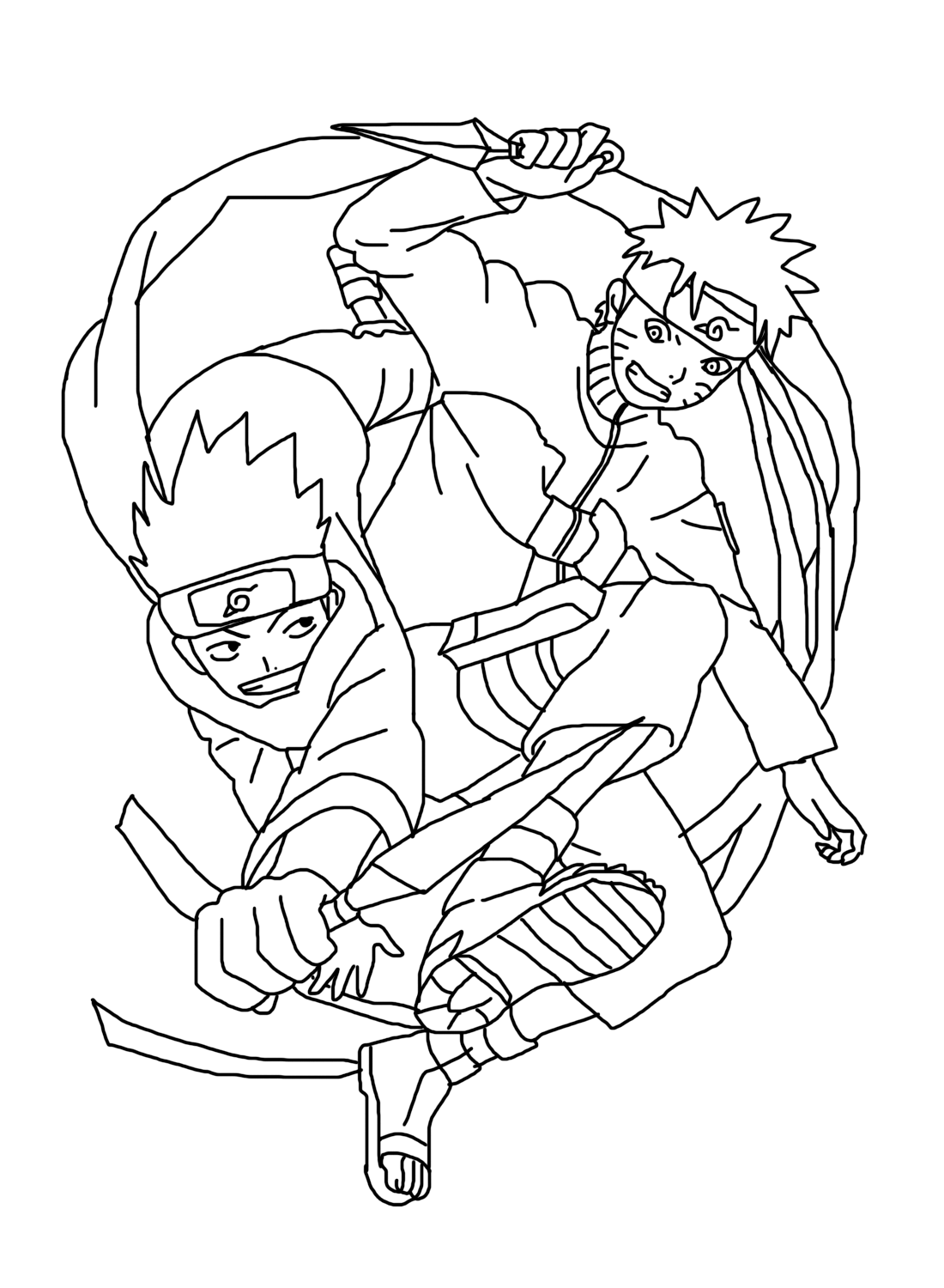 Konohamaru with Naruto Coloring Page Free from Sarutobi Konohamaru