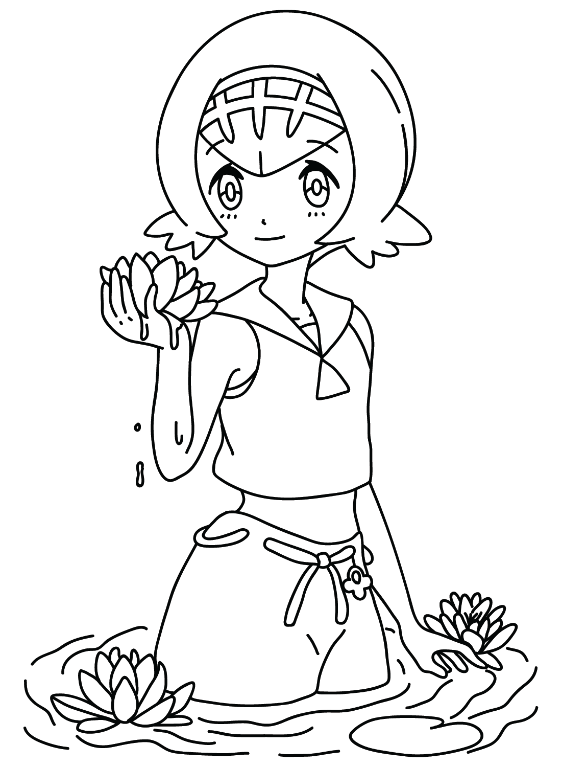 Lana Pokemon Picture to Color from Lana Pokemon