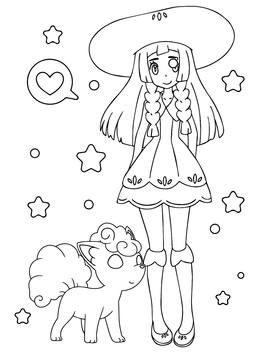 Lillie Pokemon Coloring Pages to Print from Lillie Pokemon