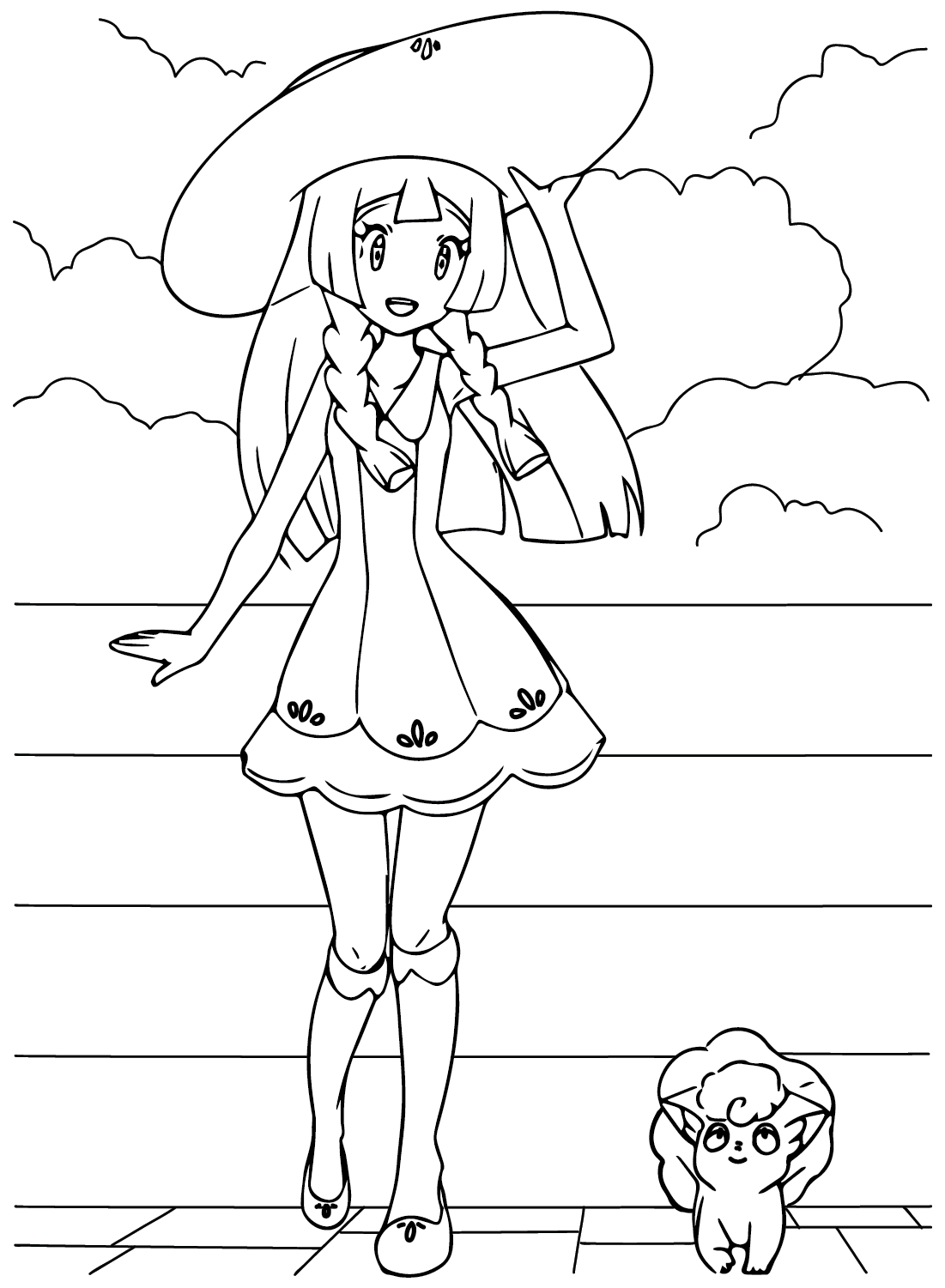 Lillie, Shiron Pokemon to Color from Lillie Pokemon