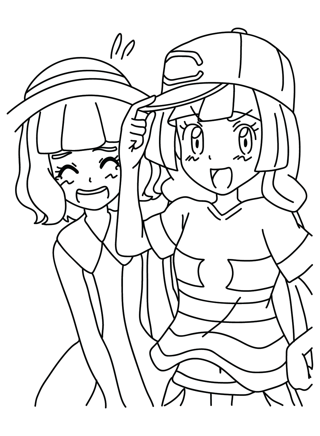 Pokemon di Lillie e Serena da colorare di Serena
