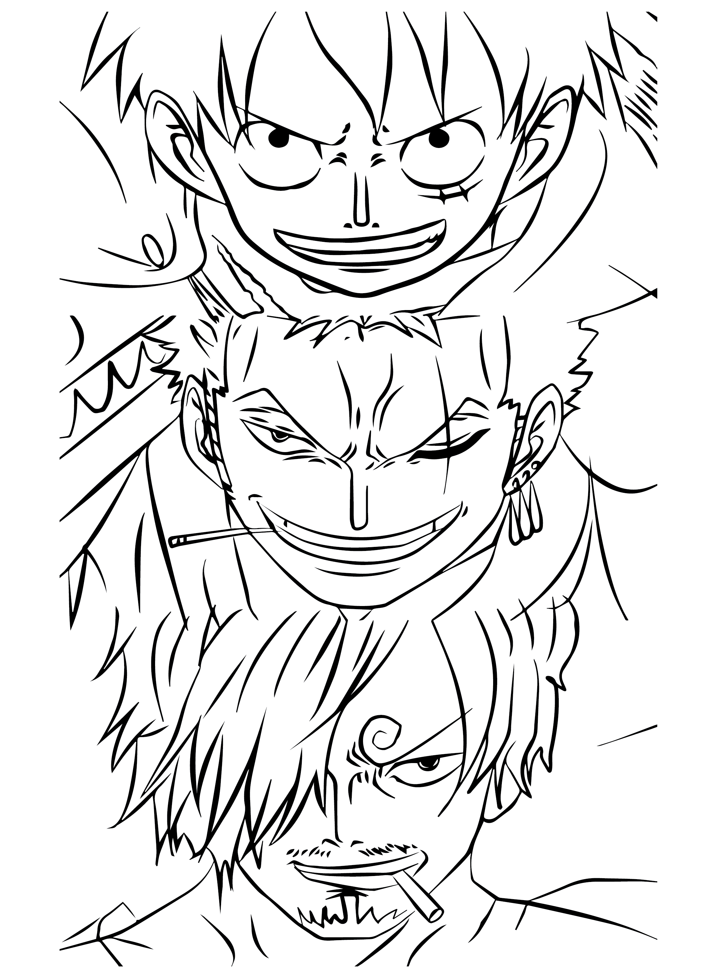 Free One Piece Anime Coloring Pages Skull 2025 