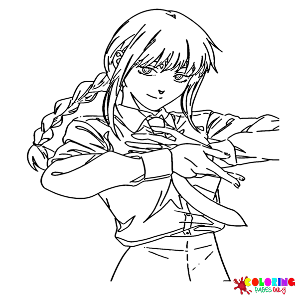 Makima Coloring Pages