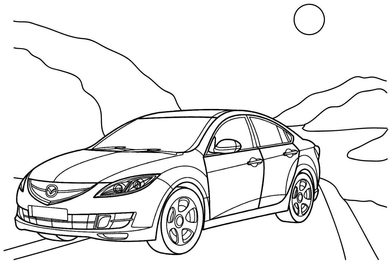 Mazda 6 Sedan Coloring Page from Mazda