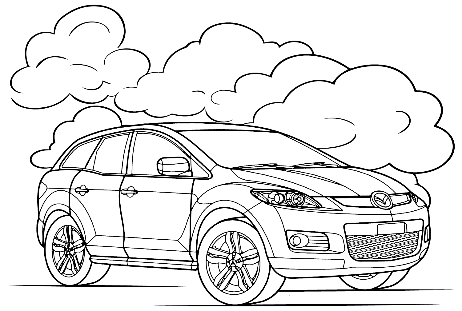 Mazda CX-7 Coloring Page from Mazda
