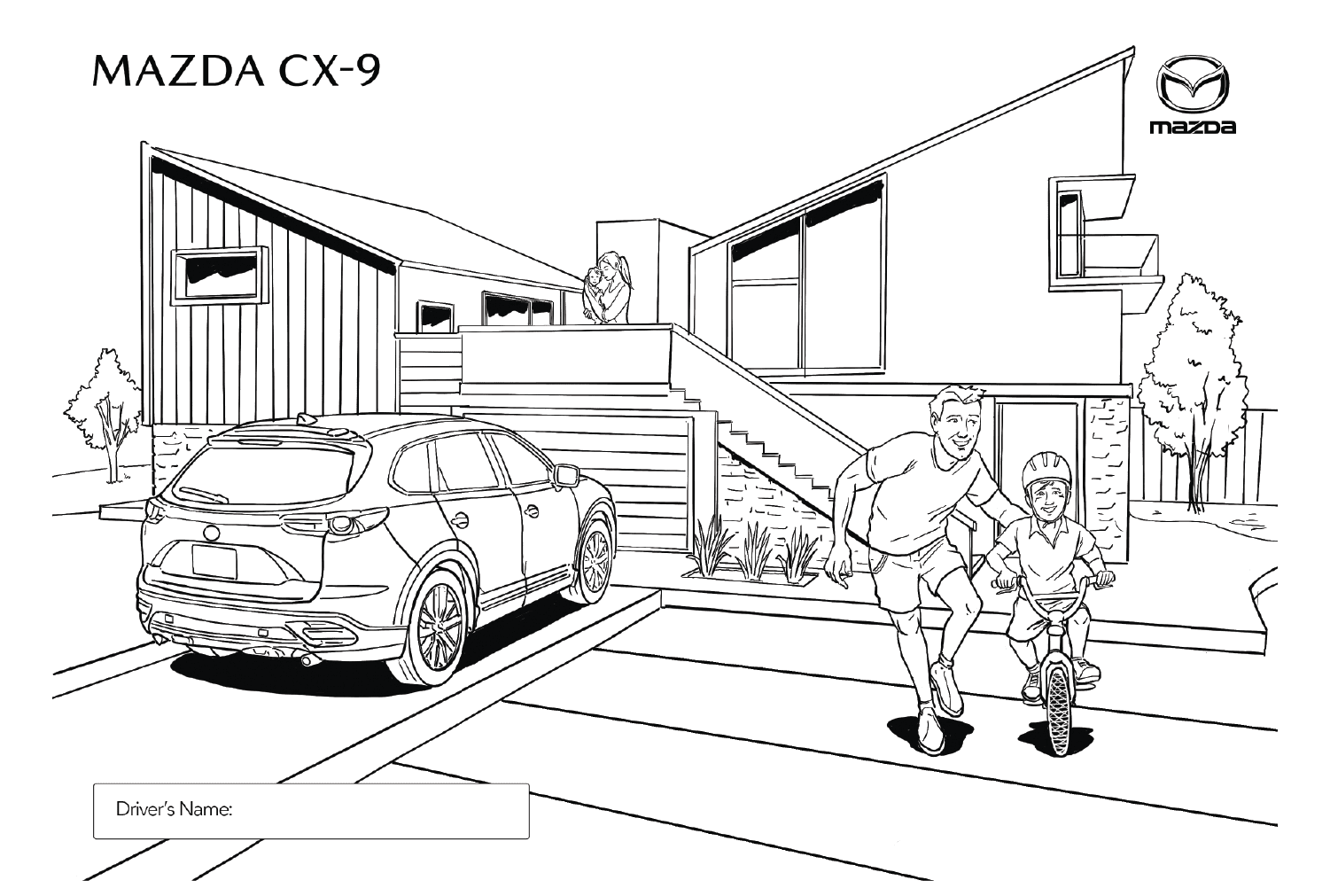 Mazda CX-9 Coloring Page from Mazda