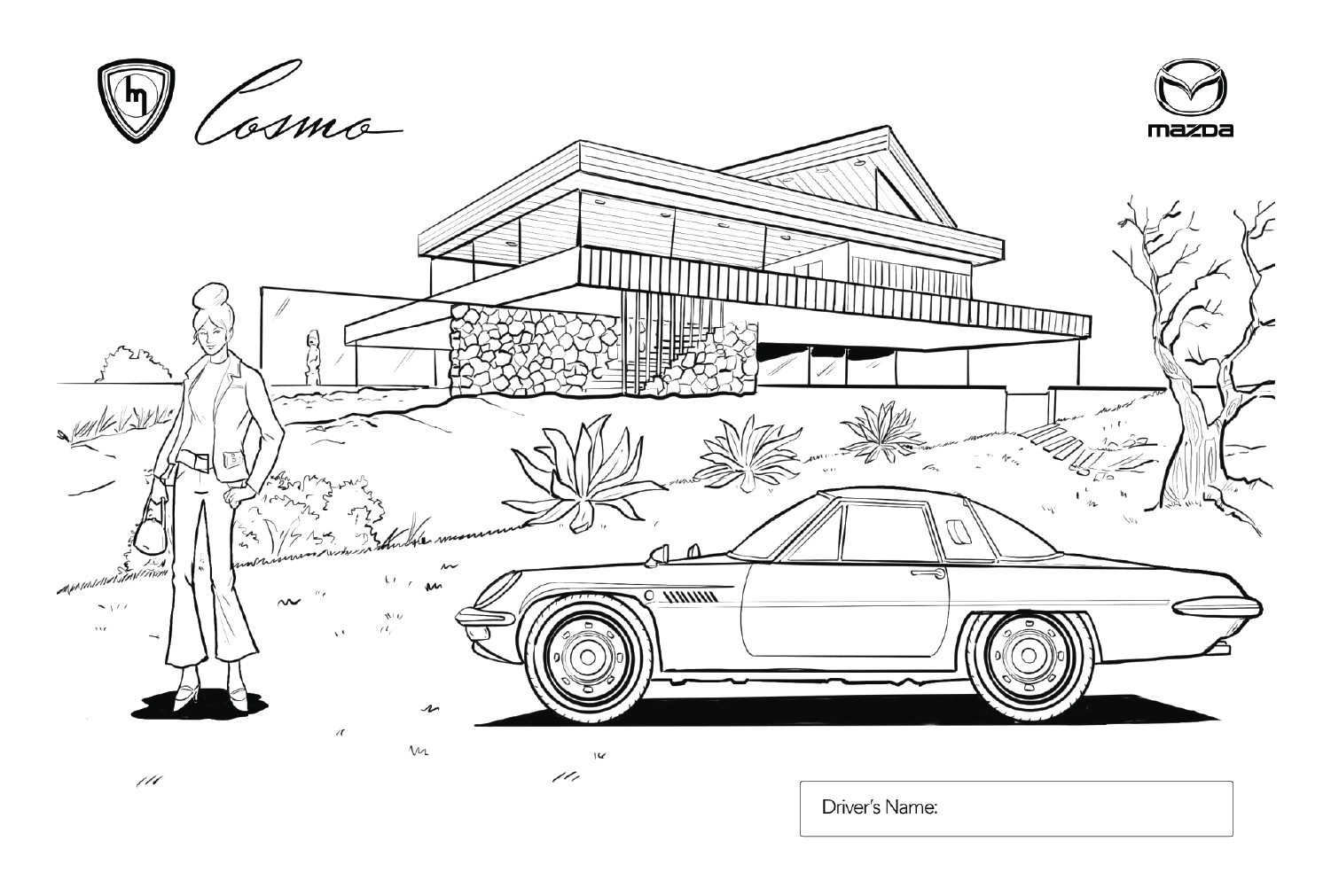 Mazda Cosmo Coloring Page from Mazda
