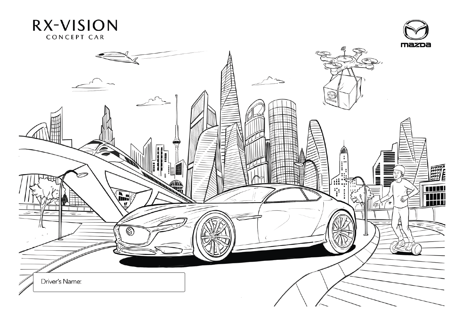 Mazda RX-Vision Coloring Page from Mazda