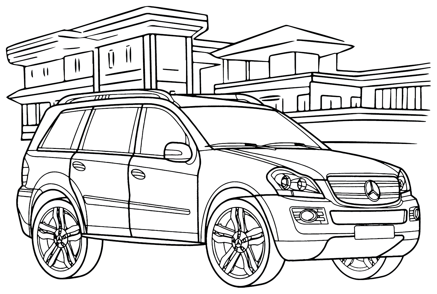 Mercedes-Benz Coloring Page Free from Mercedes-Benz