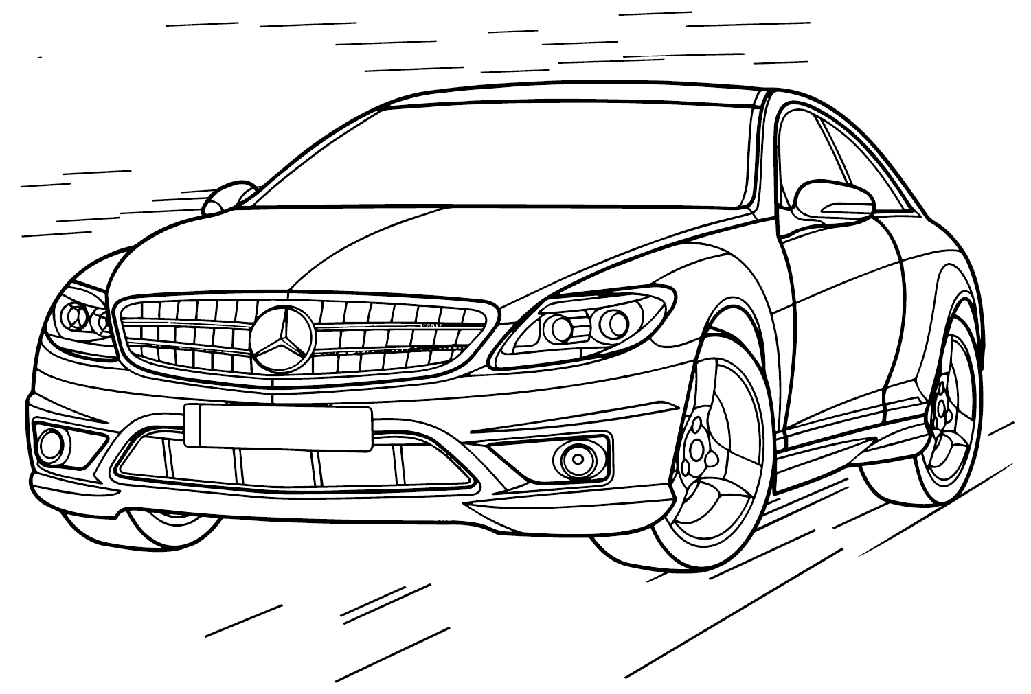 Mercedes-Benz CL-Class Coloring Page from Mercedes-Benz
